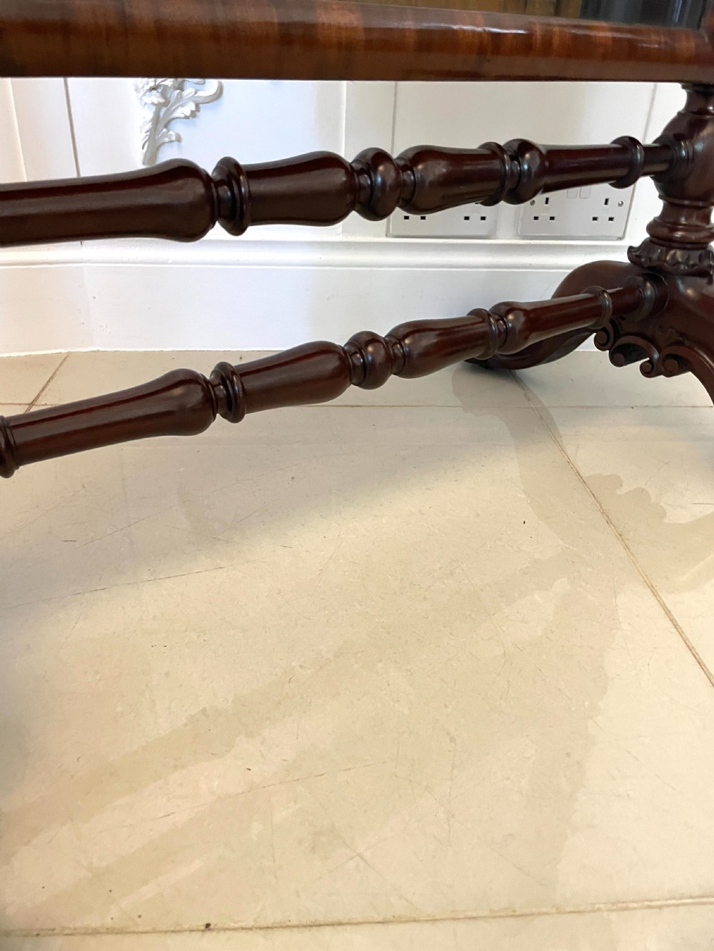 Superb Quality Antique William IV Mahogany Cheval Mirror  View VI