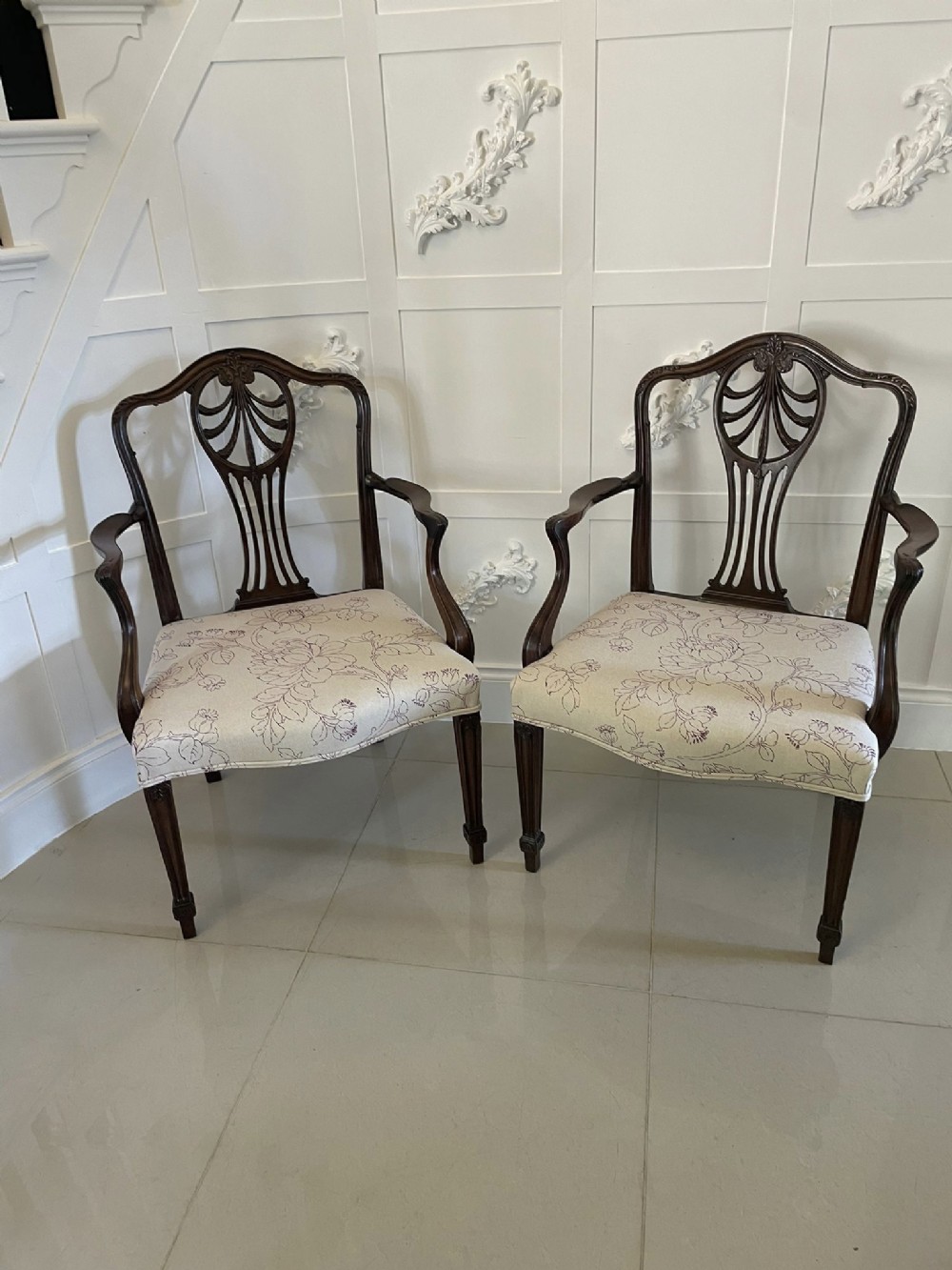 Outstanding Quality Pair of Antique Victorian Desk Chairs 