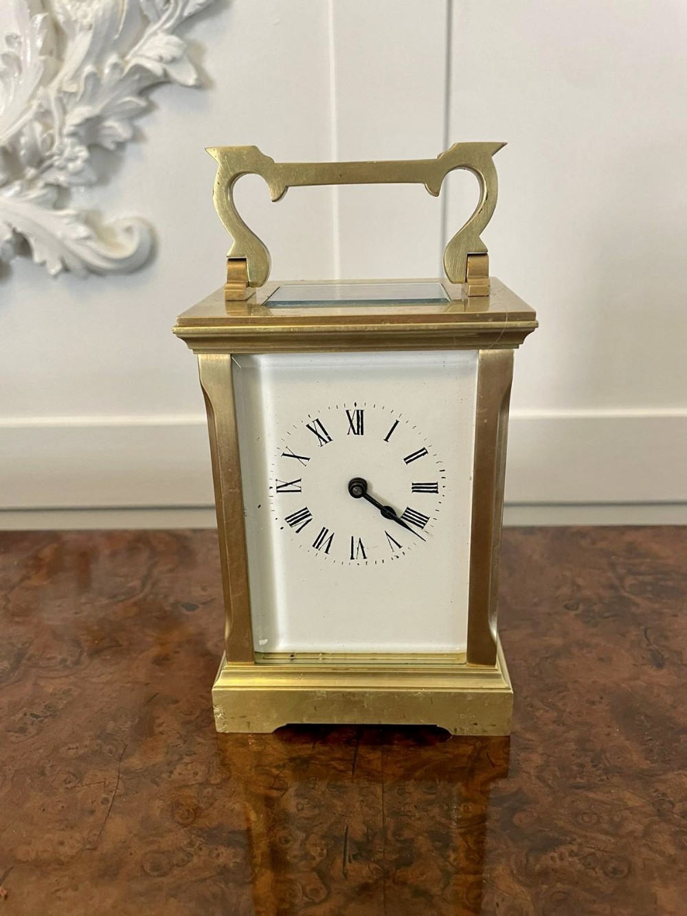 Antique Edwardian French Quality Brass Carriage Clock 