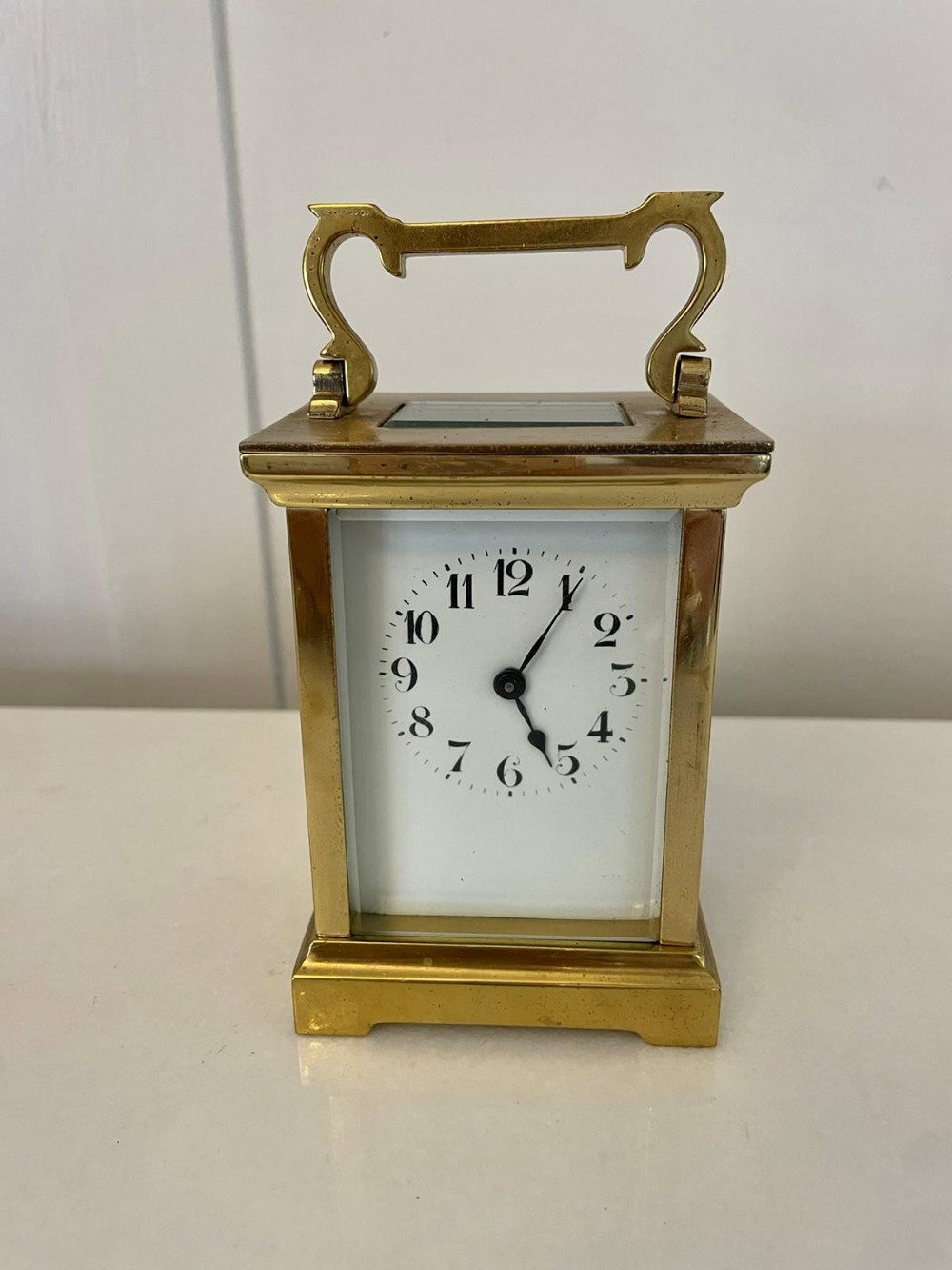 Antique Edwardian French Quality Brass Carriage Clock 
