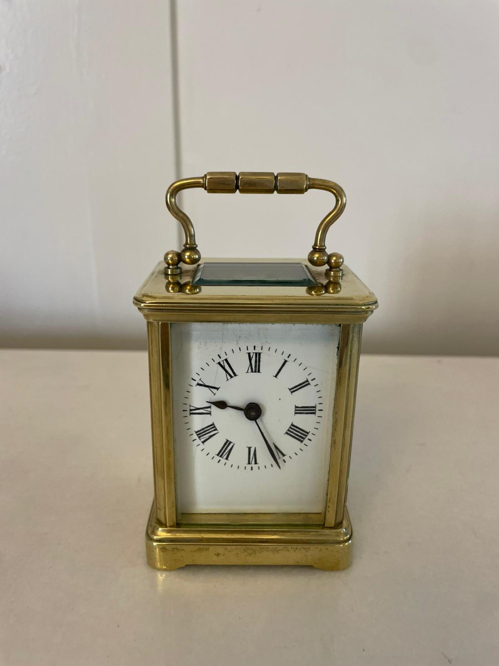 Antique Victorian Quality Miniature Brass Carriage Clock 