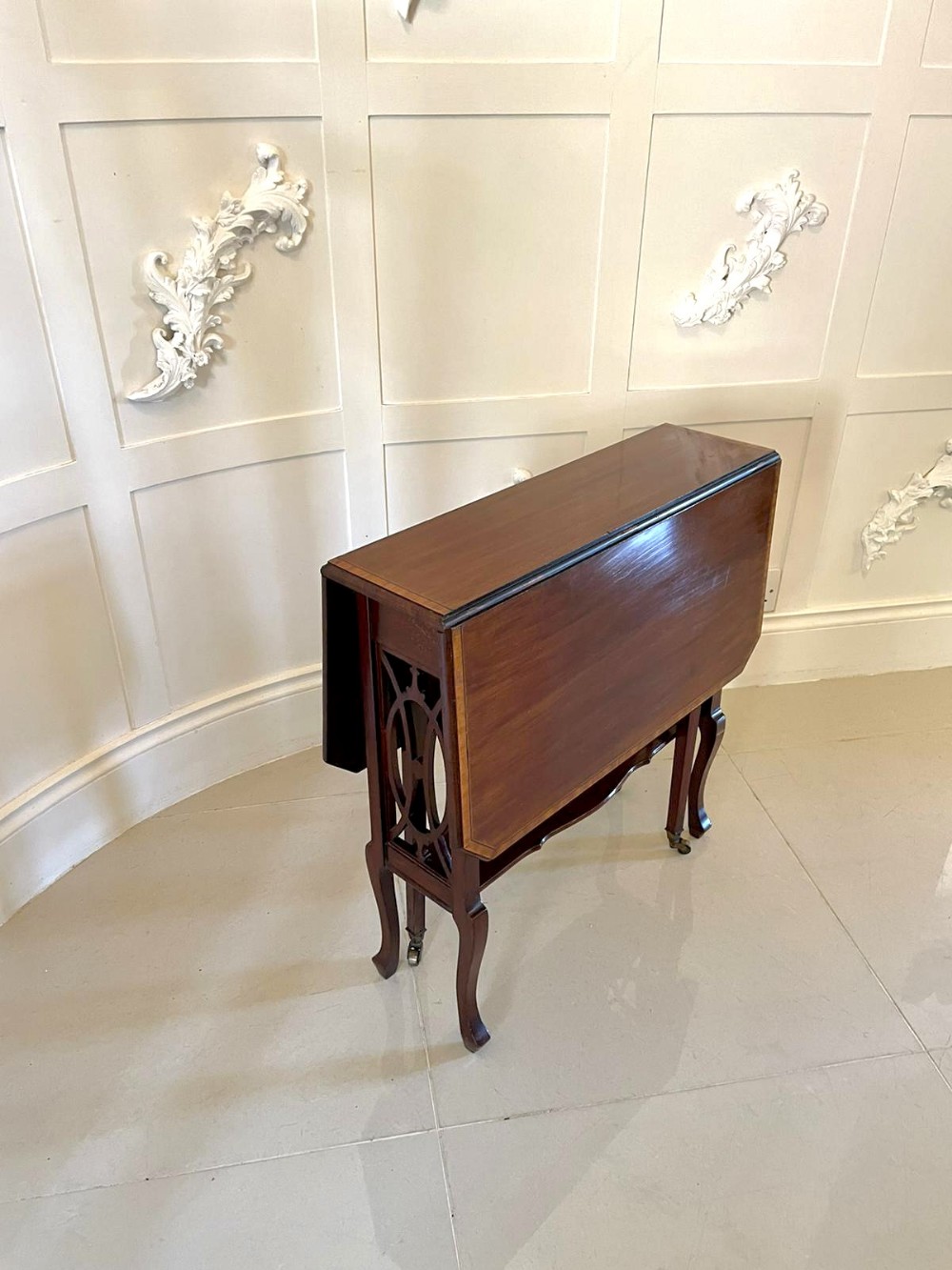 Antique Edwardian Inlaid Mahogany Sutherland Table 