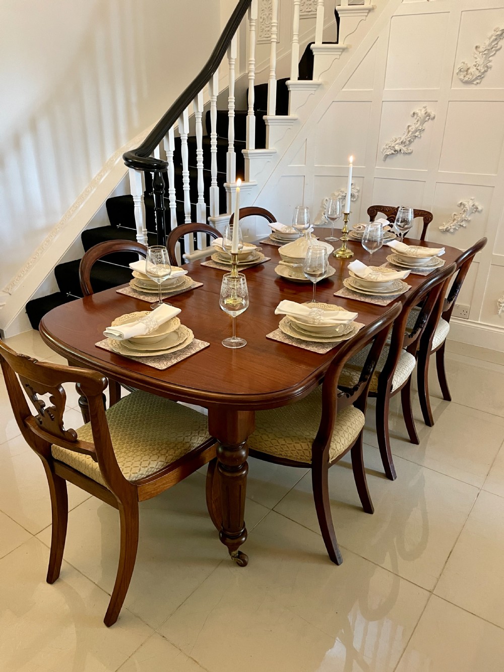 Antique Victorian Quality Mahogany Extending Dining Table 73 x 105 x 206cm View IV