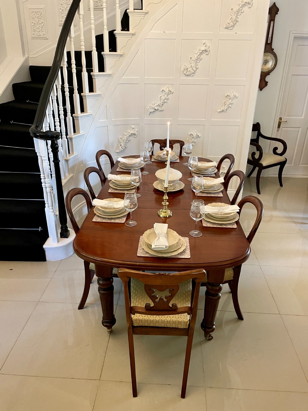 Antique Victorian Quality Mahogany Extending Dining Table 73 x 105 x 206cm View V