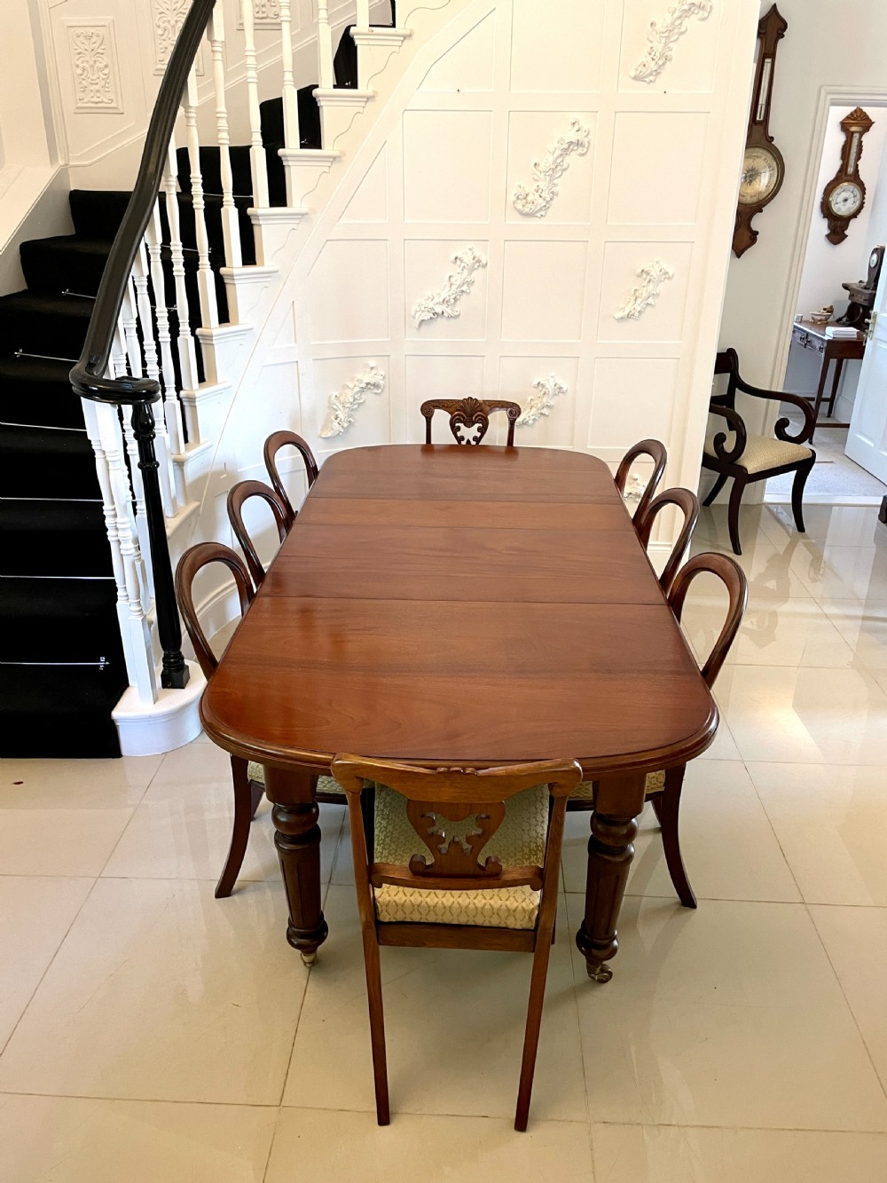 Antique Victorian Quality Mahogany Extending Dining Table 73 x 105 x 206cm View VII