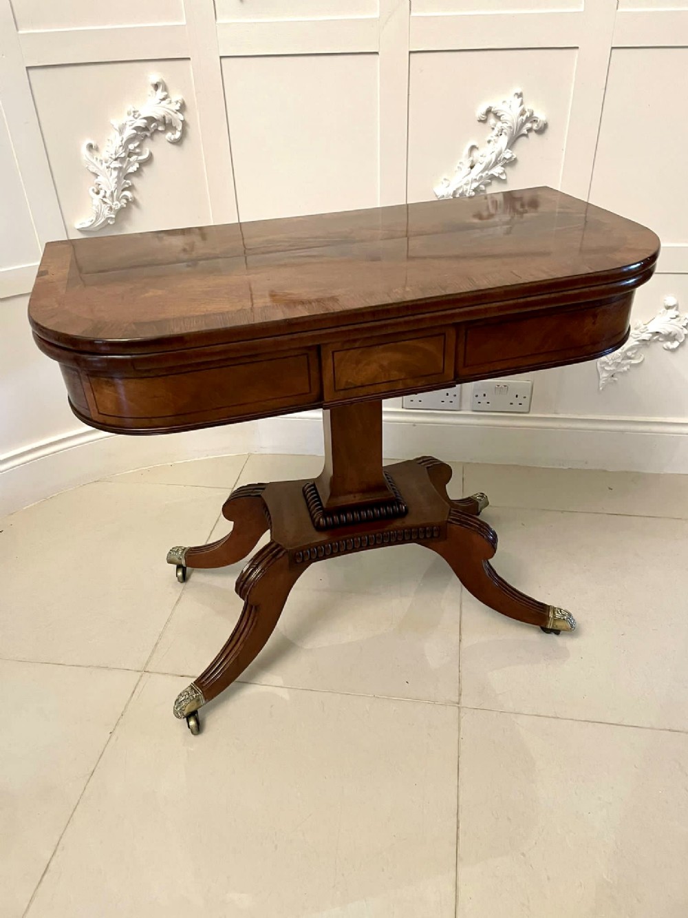 Antique Regency Quality Mahogany Card /SideTable 
