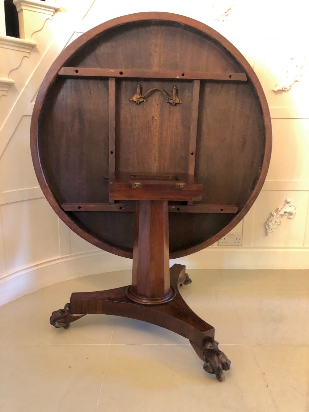 Antique William IV Mahogany Circular Centre Table View IV