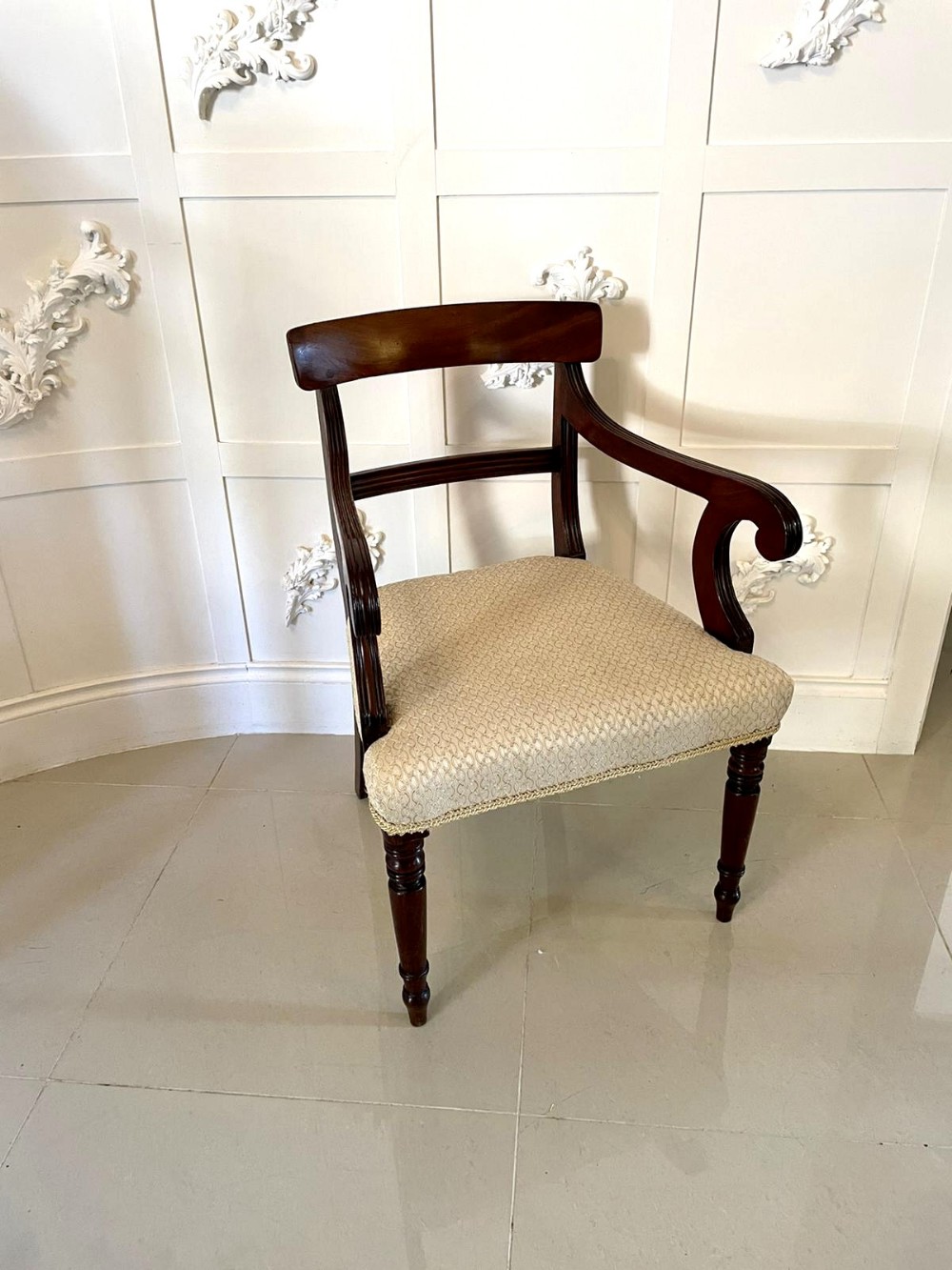 Antique George III Mahogany Elbow/Desk Chair 
