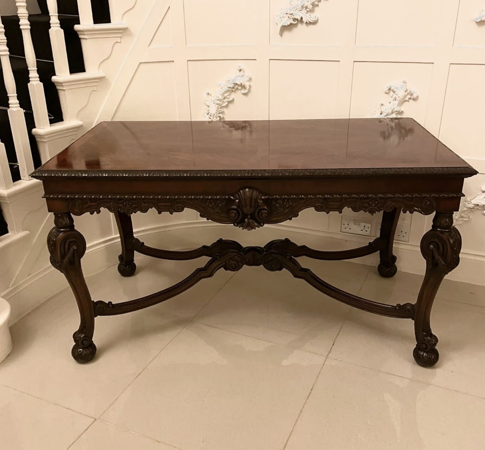 Outstanding Quality Antique Edwardian Freestanding Carved Mahogany Centre Table 