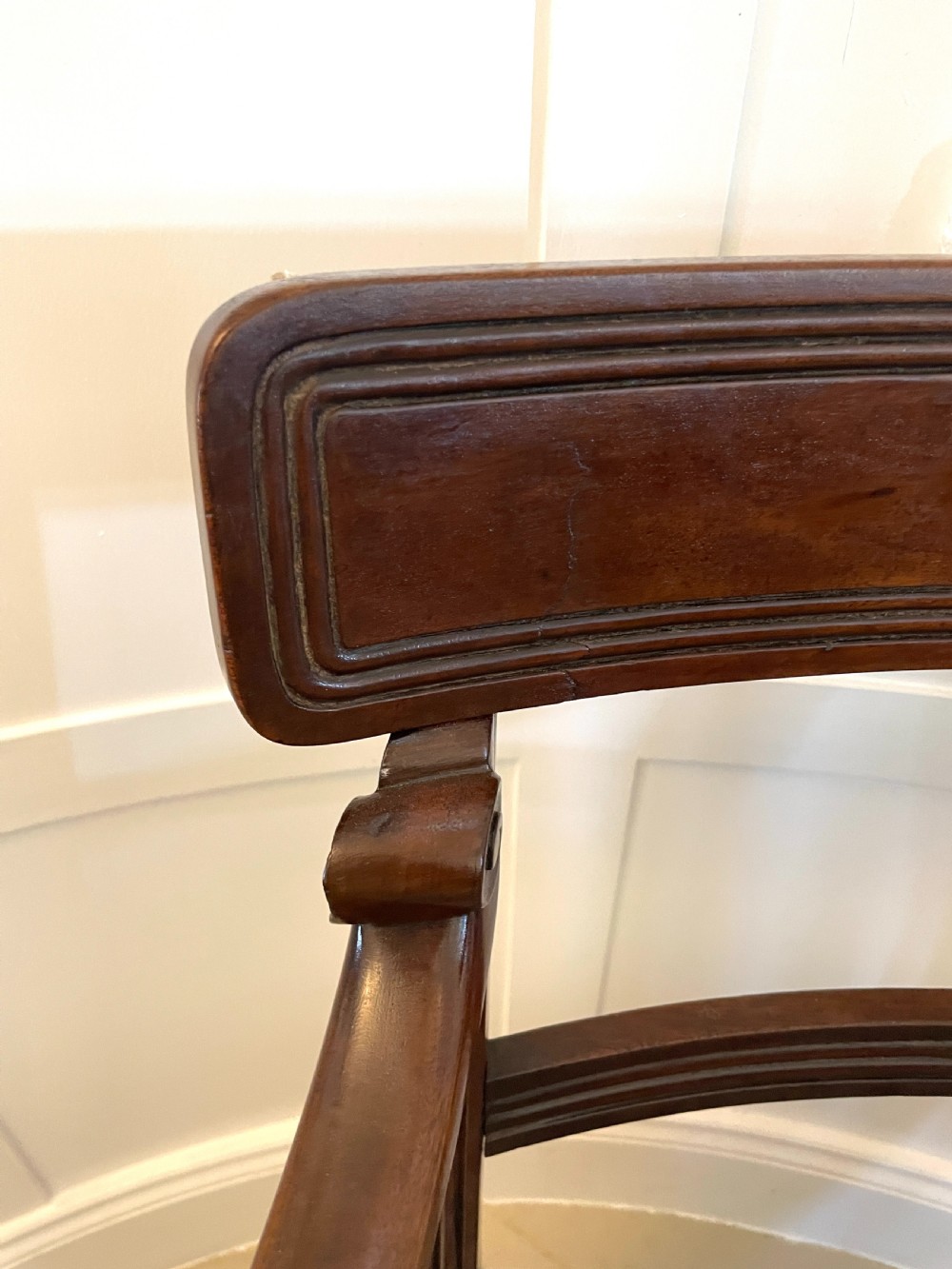  Fine Quality Set of 8 Antique George III Mahogany Dining Chairs  View X