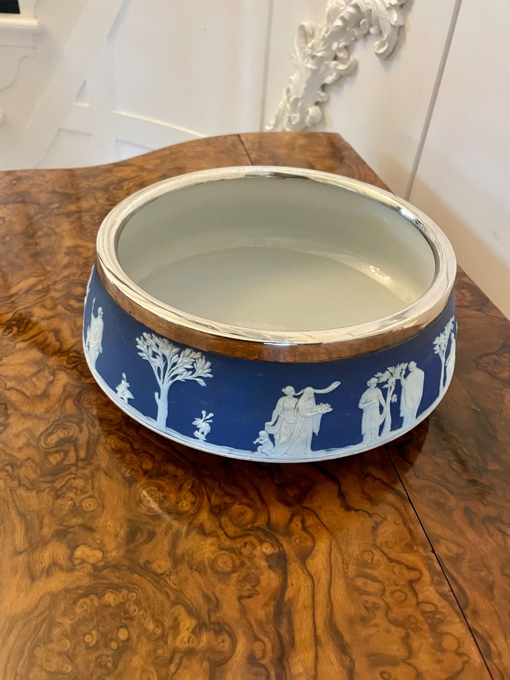 Antique Edwardian Quality Wedgwood Jasperware Fruit Bowl 