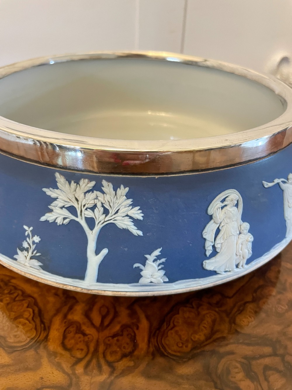 Antique Edwardian Quality Wedgwood Jasperware Fruit Bowl  View VI