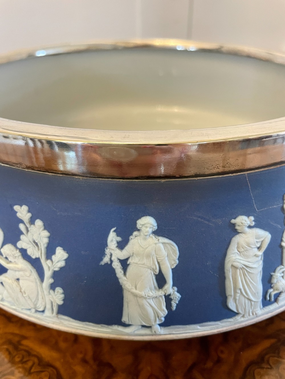 Antique Edwardian Quality Wedgwood Jasperware Fruit Bowl  View VII