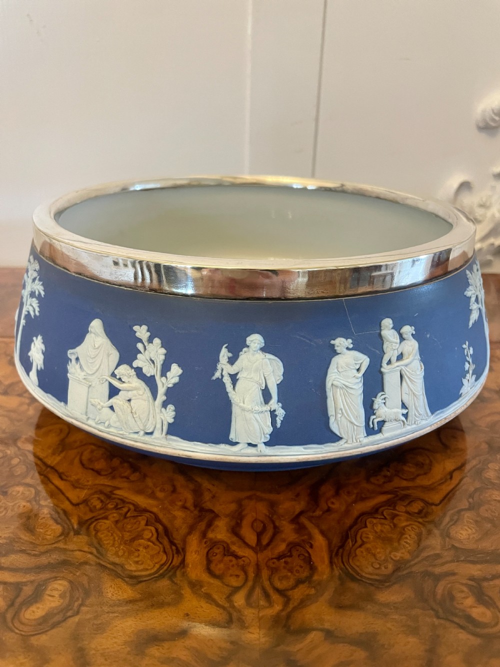 Antique Edwardian Quality Wedgwood Jasperware Fruit Bowl  View IX