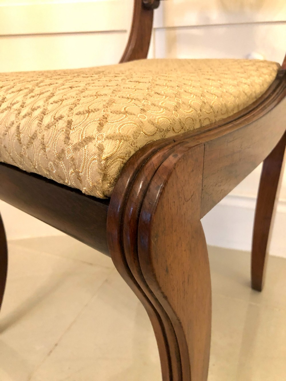 Outstanding Quality Set of Six Antique Regency Carved Rosewood Dining Chairs View IV