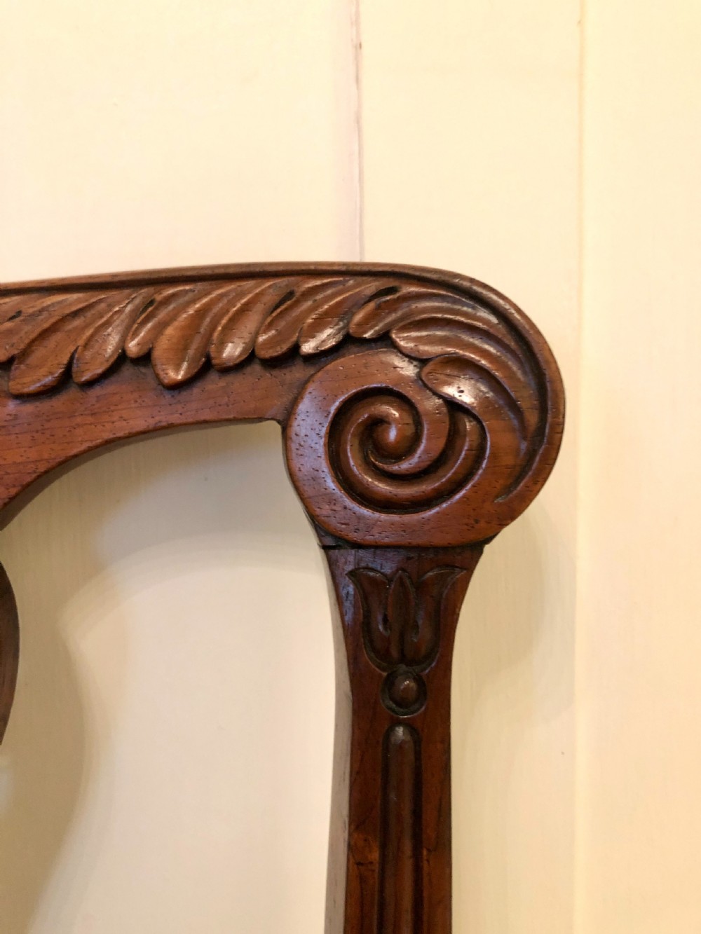 Outstanding Quality Set of Six Antique Regency Carved Rosewood Dining Chairs View VII