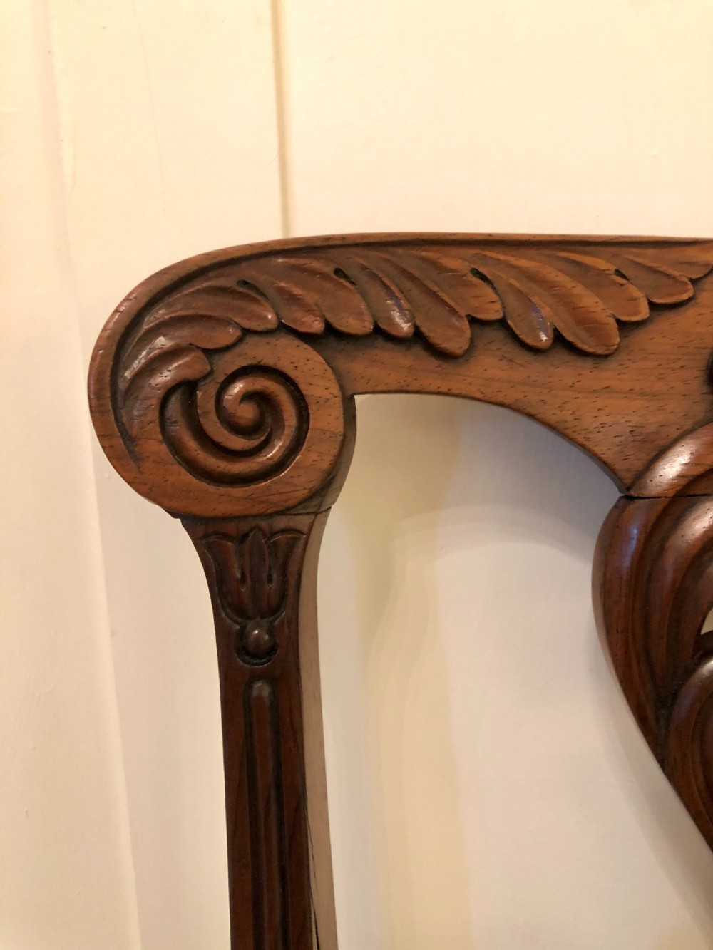 Outstanding Quality Set of Six Antique Regency Carved Rosewood Dining Chairs View VIII