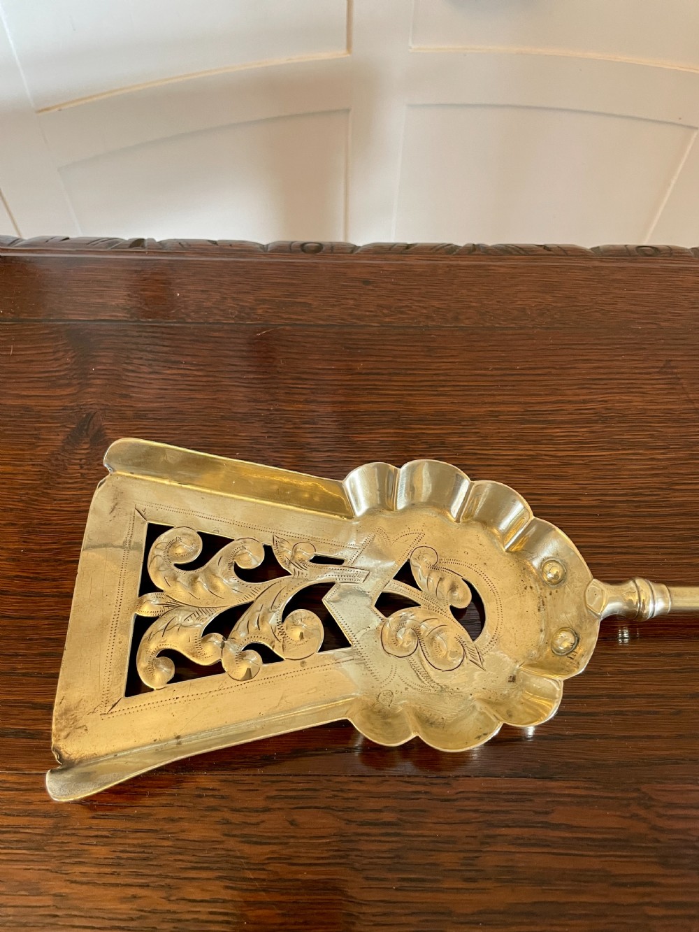 Antique Victorian Set of Quality Brass Fire Irons  View IV