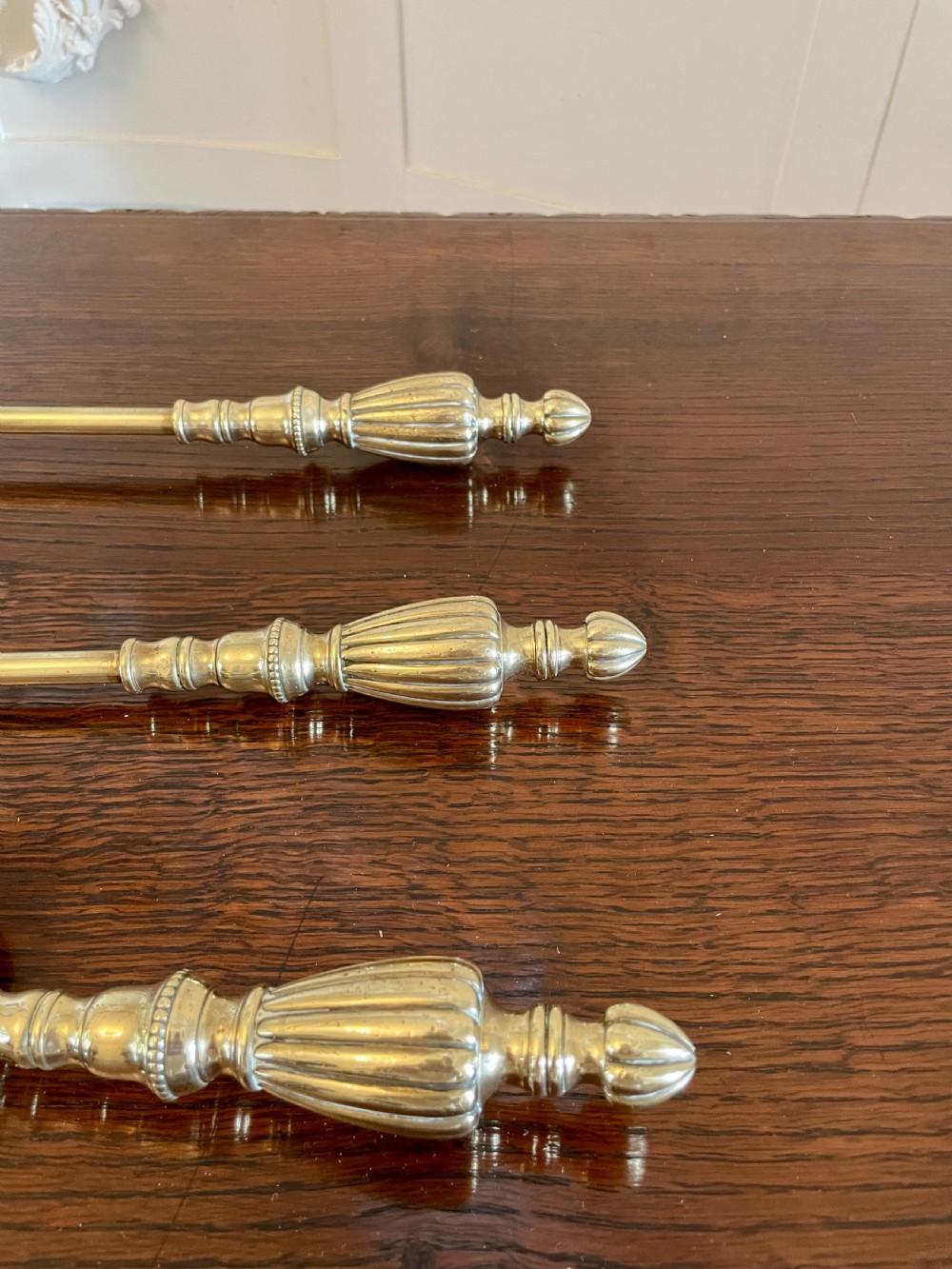 Antique Victorian Set of Quality Brass Fire Irons  View VIII