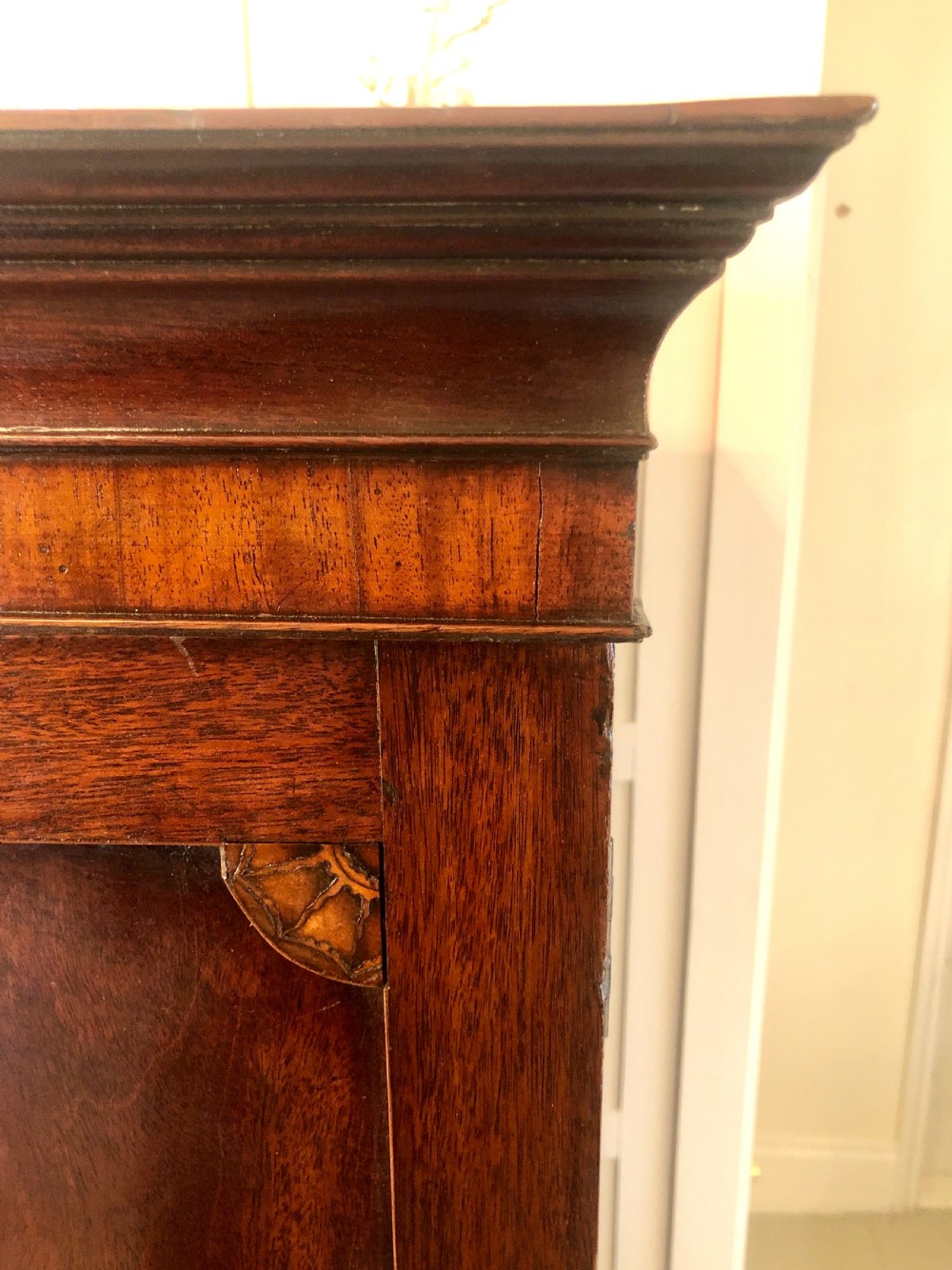Antique 18th Century George III Quality Mahogany Linen Press View VI