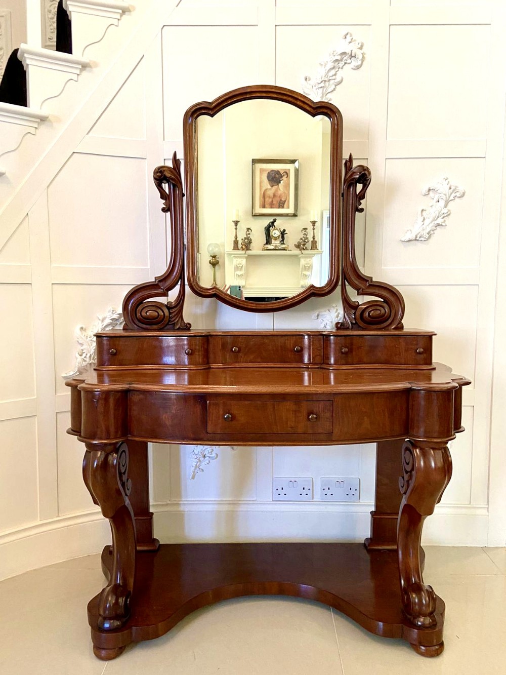 Antique Victorian Mahogany Dressing Table