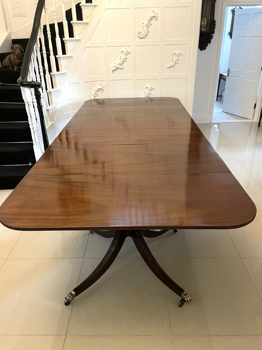 Outstanding Antique Victorian 14 Seater Figured Mahogany Dining Table