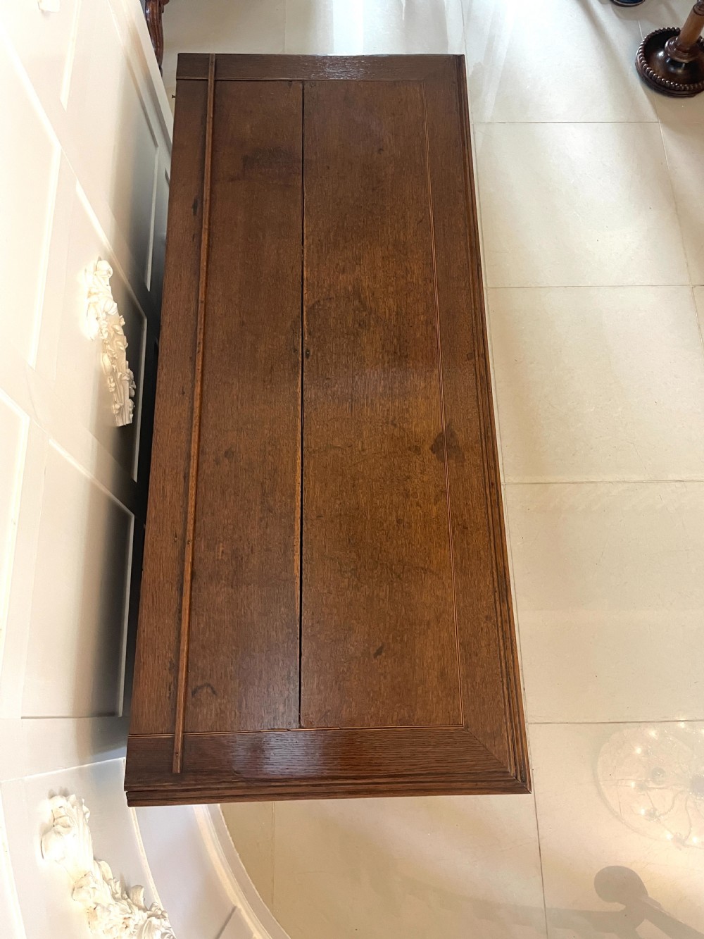 Unusual Antique George III Quality Oak Dresser Base View VI