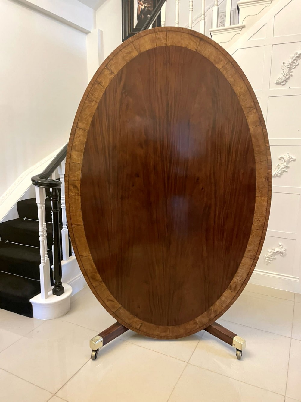  Rare Large 10 Seater Antique George III Oval Quality Mahogany Dining Table 75 x 213 x 140 cm