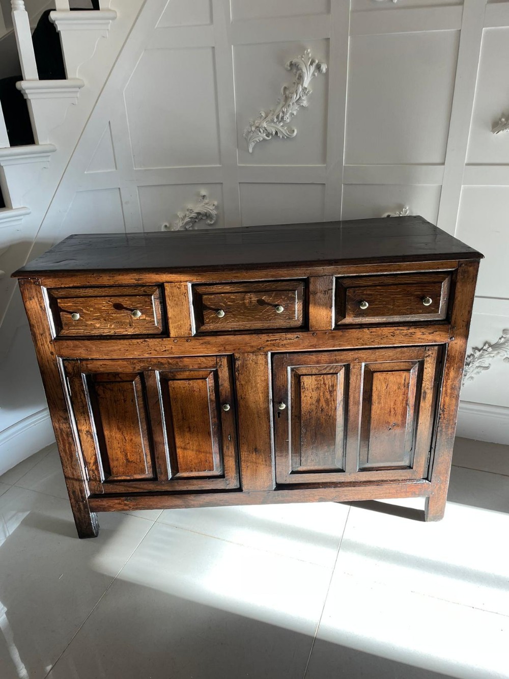 18th Century Antique Quality Oak Dresser Base 
