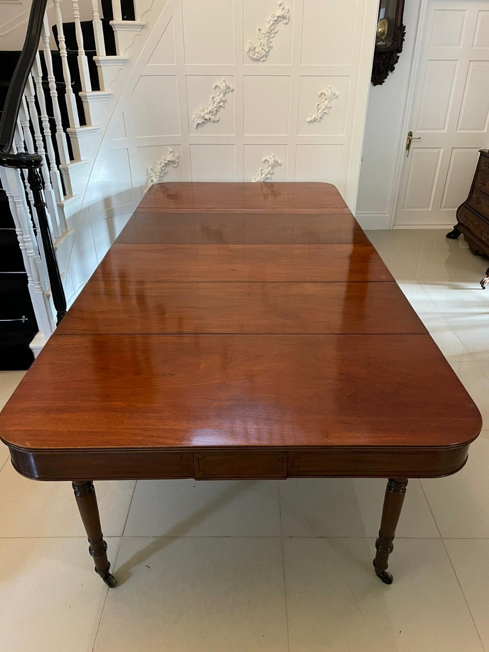 Rare Metamorphic Antique George III Quality Mahogany Extending Dining Table H 75.5 x W 134 .5 x D 283cm 