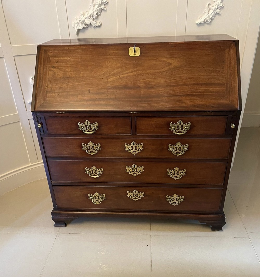 Outstanding Antique George III Quality Mahogany Bureau 