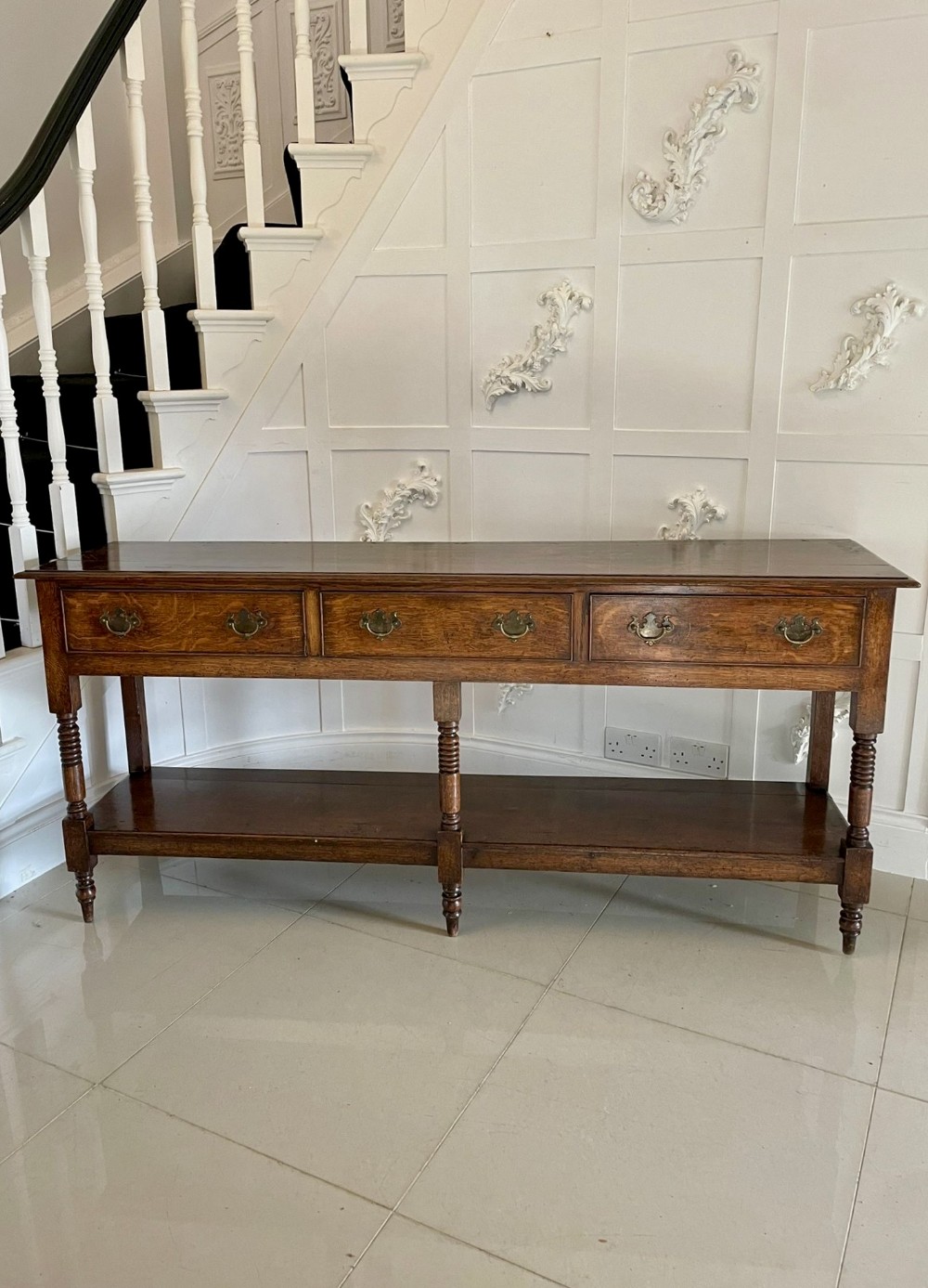 Outstanding Quality Antique George III Oak Dresser Base