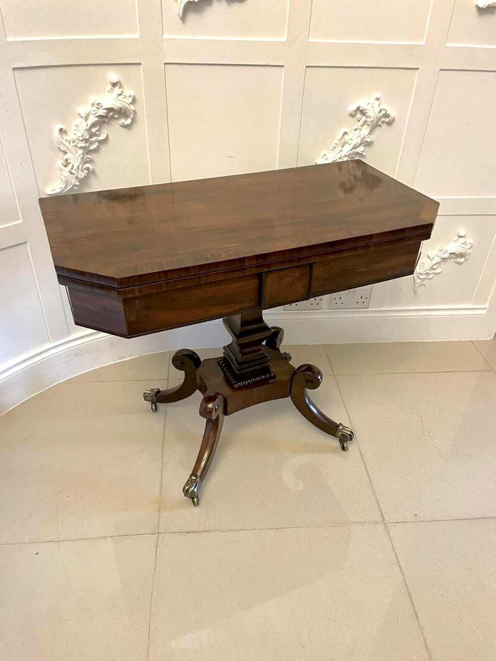 Superb Quality Antique Regency Mahogany Card/Side Table 