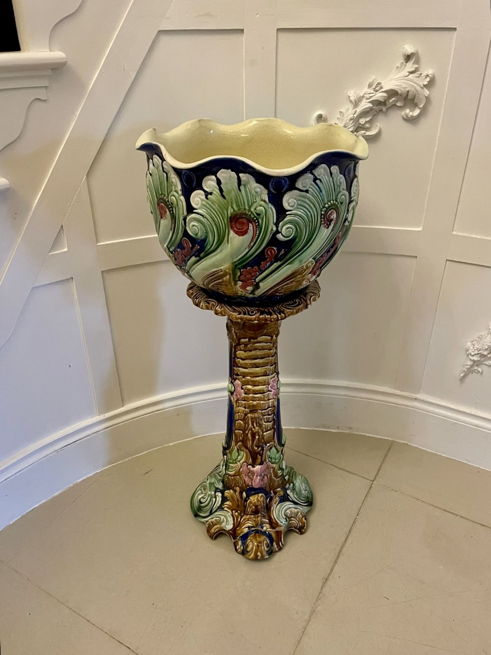 Antique Victorian Jardiniere on Stand 