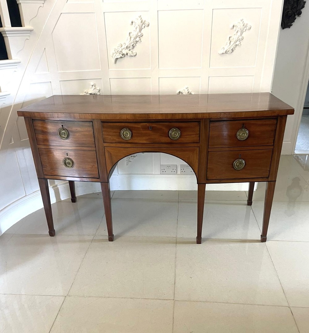 Antique George III Quality Mahogany Bow Fronted Sideboard 