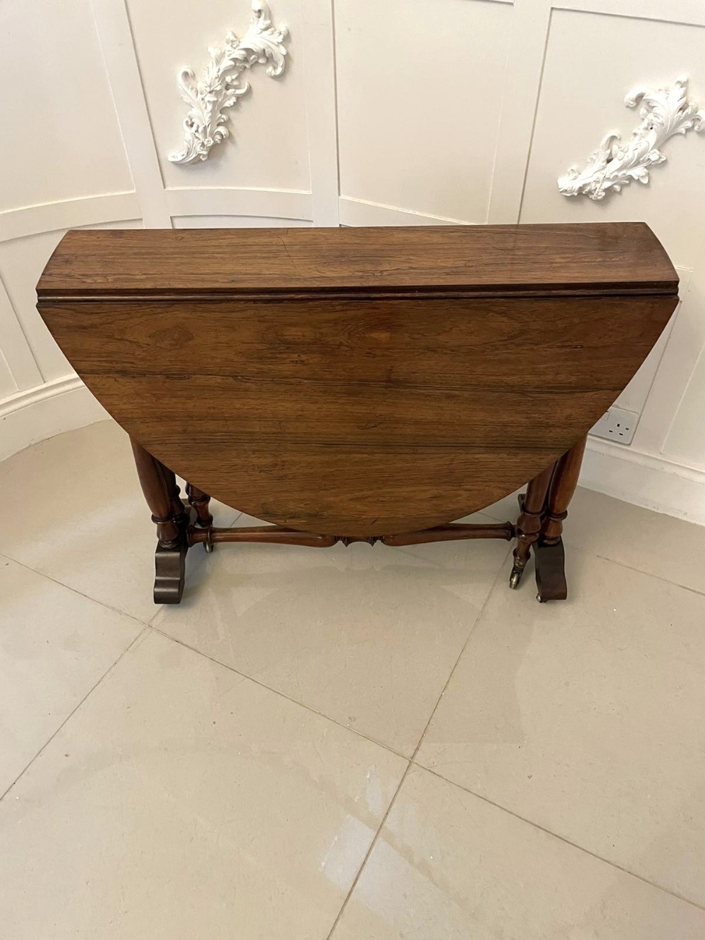 Antique William IV Quality Large Rosewood Sutherland Table 