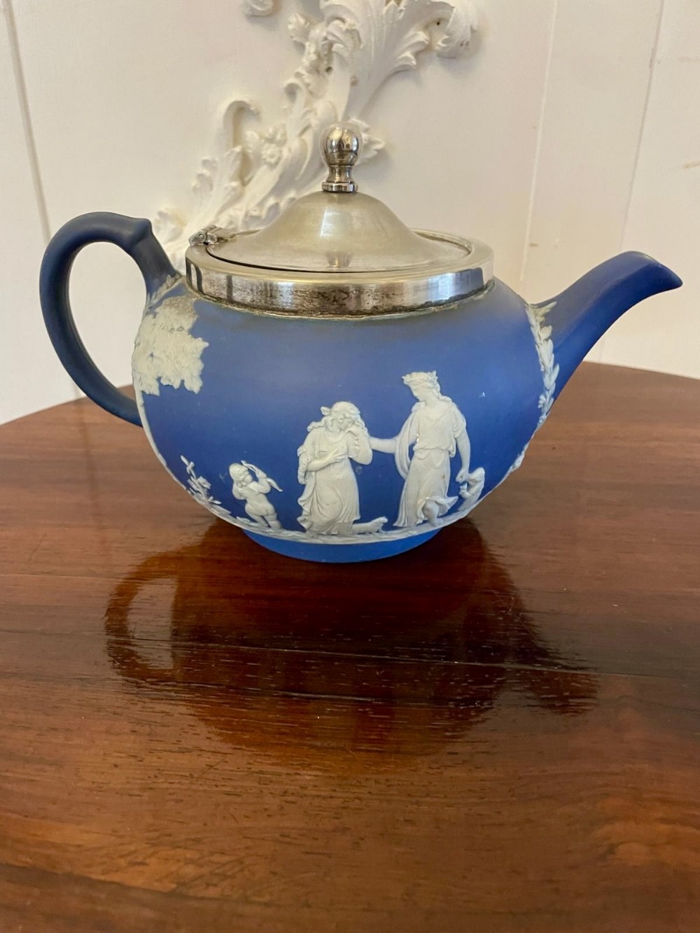 Antique Edwardian Quality Wedgwood Jasperware Teapot