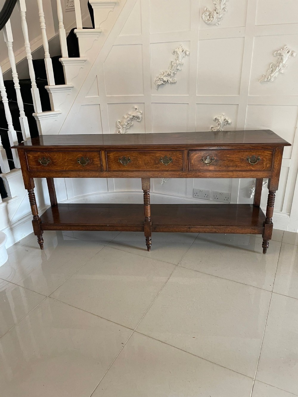 Outstanding Quality Antique George III Oak Dresser Base