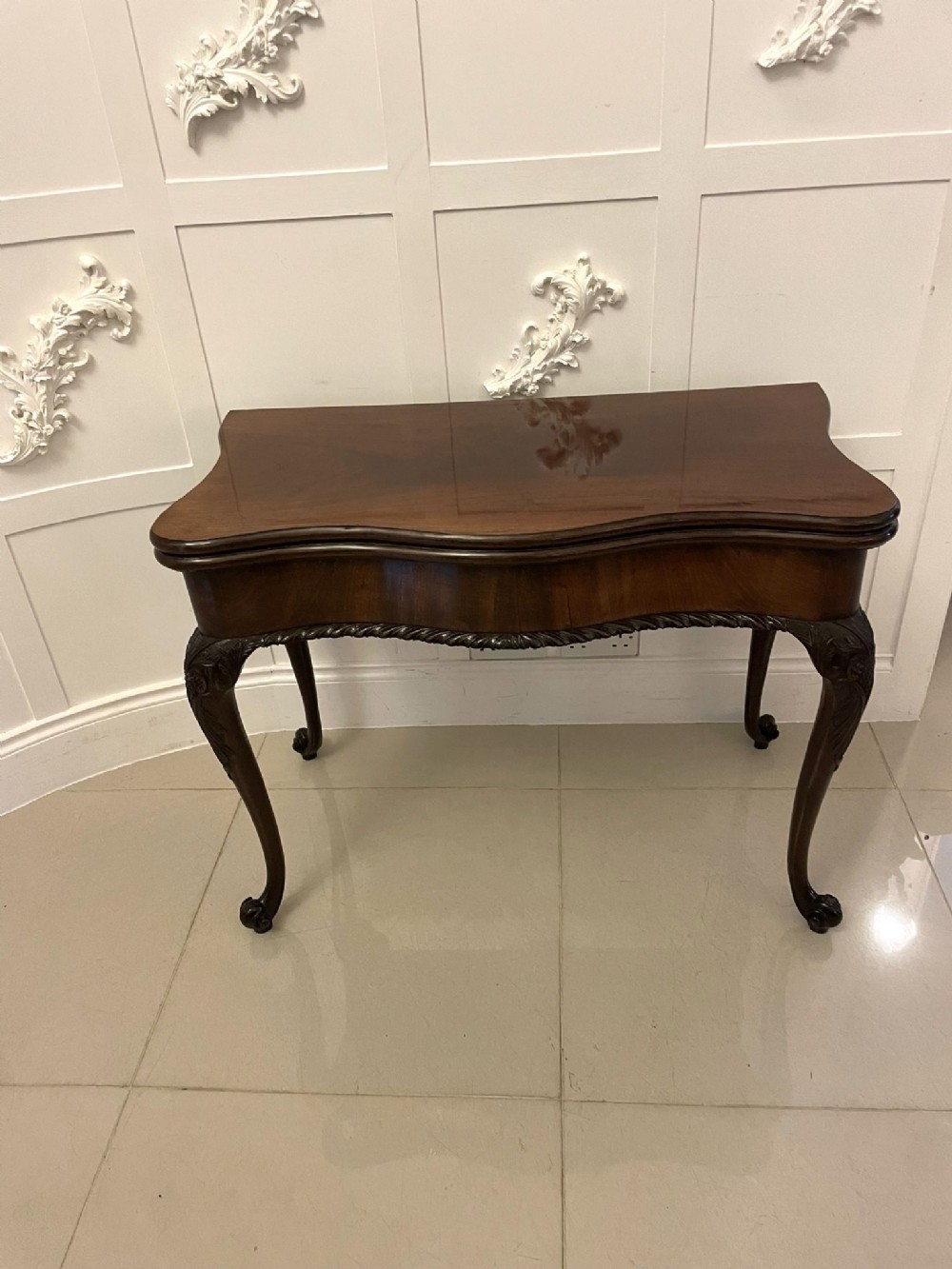 Antique George III Original Hepplewhite Outstanding Quality Carved Mahogany Card Table 