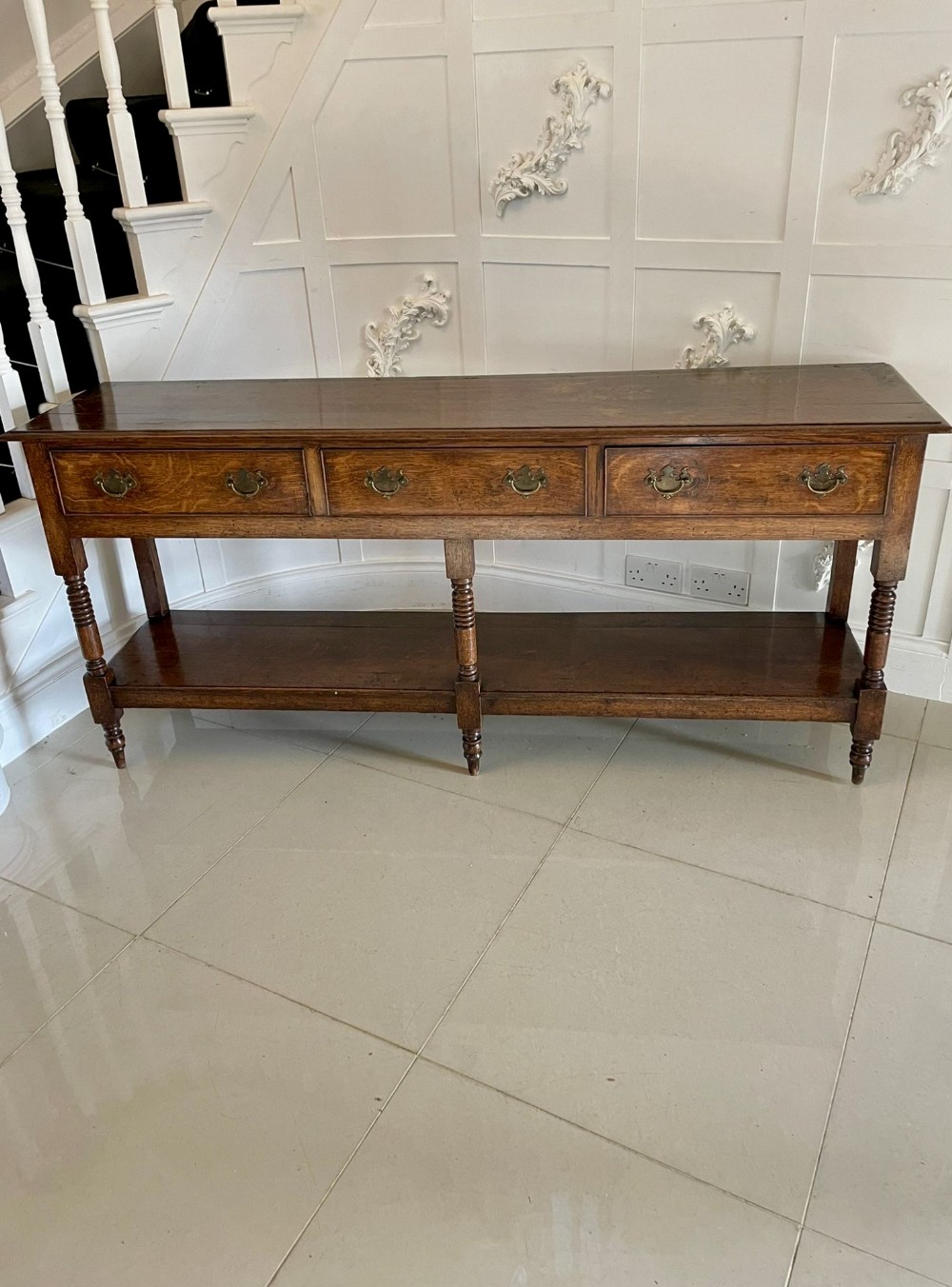 Outstanding Quality Antique George III Oak Dresser Base