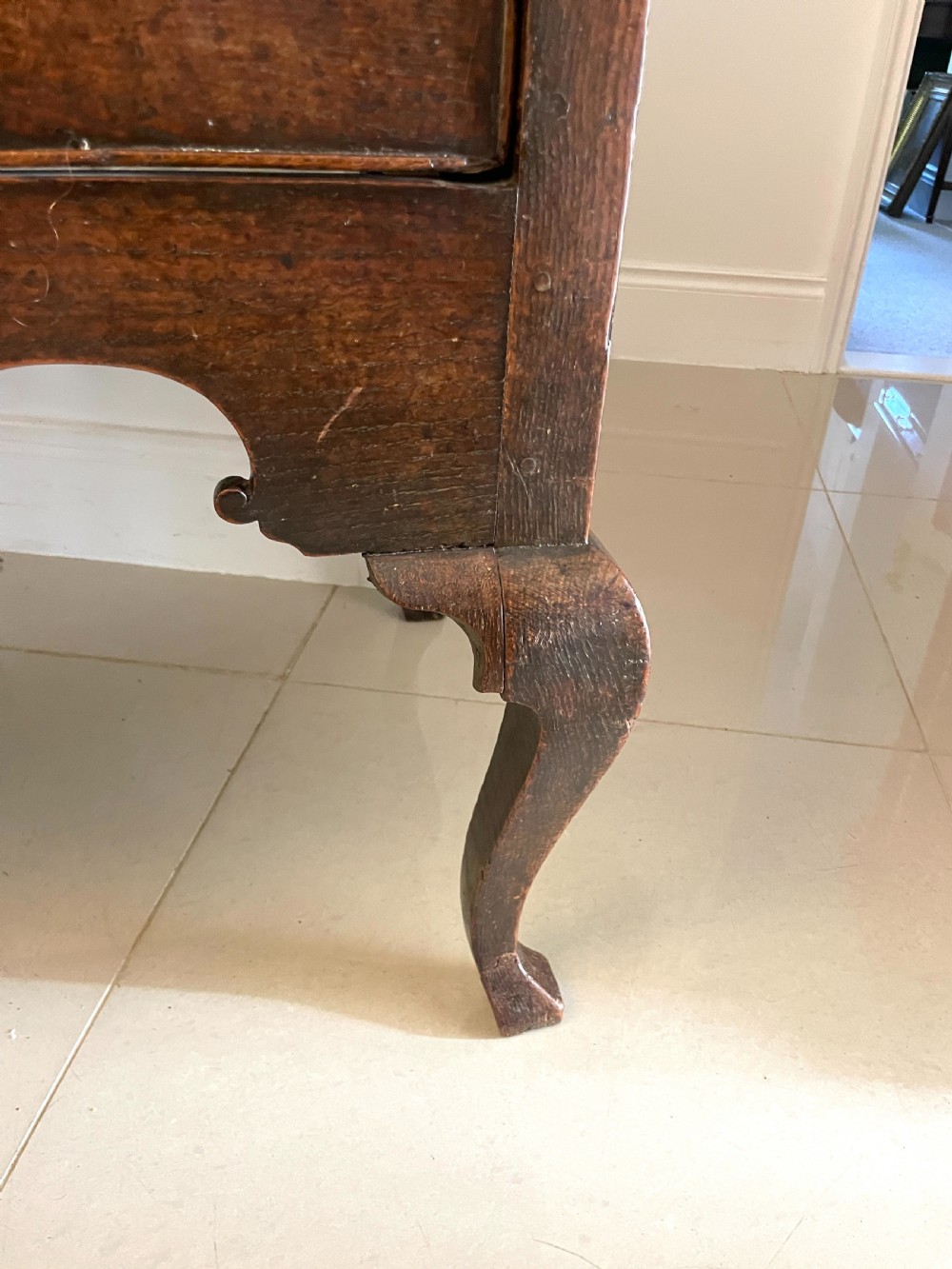 Rare Large Early 18th Century Antique Quality Oak Dresser Base View IV