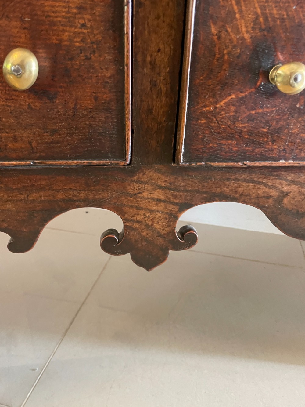 Rare Large Early 18th Century Antique Quality Oak Dresser Base View V