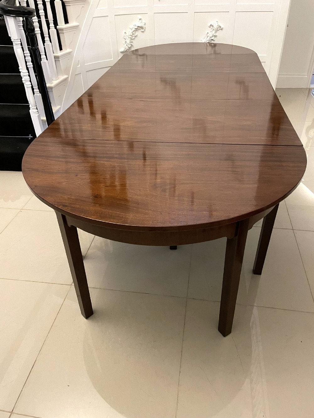 Outstanding Quality Large Antique George III Figured Mahogany Metamorphic Dining Table 72 x 289 x 114cm