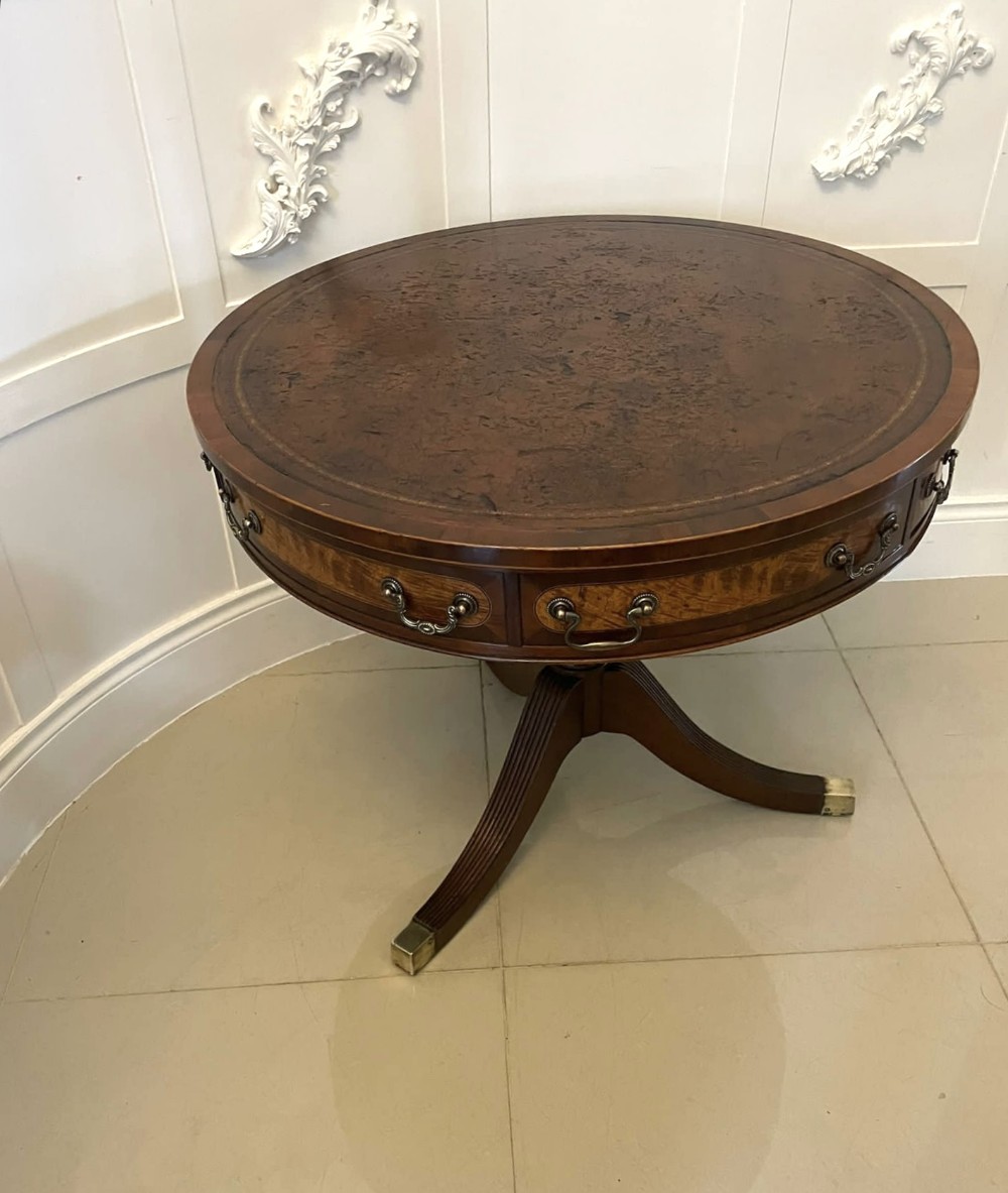 Antique Quality Mahogany Small Drum Table 