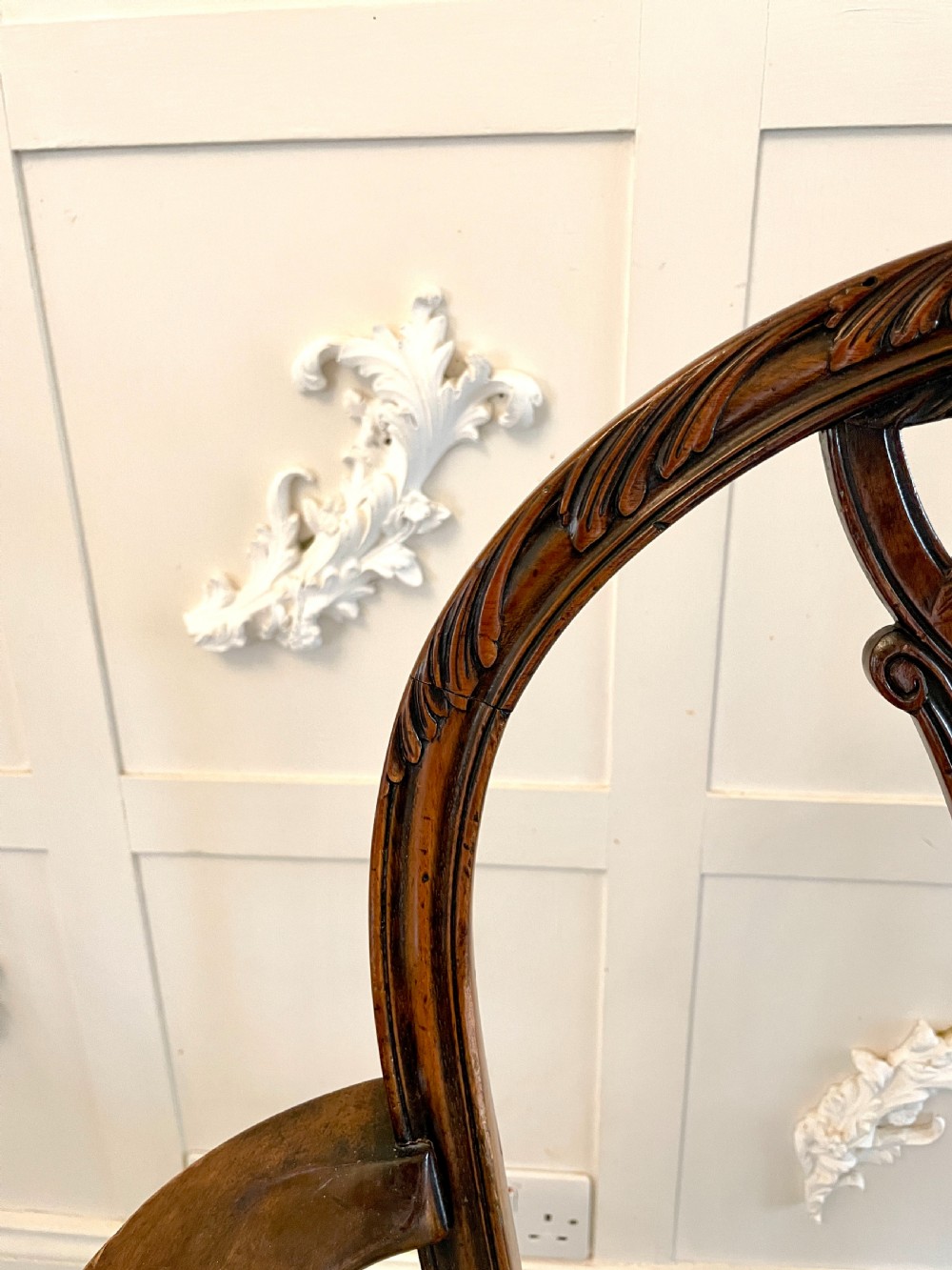 Set of Six Antique 19th Century Quality Carved Mahogany Dining Chairs  View XI