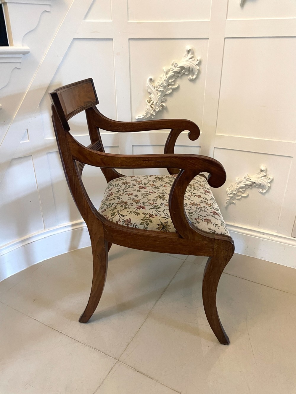 Set of 6 Antique Regency Quality Mahogany Dining Chairs  View III