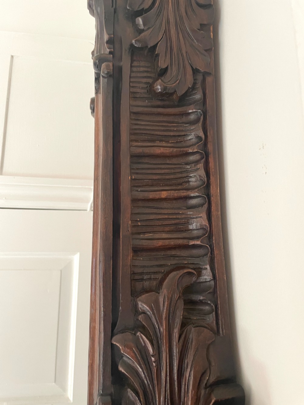 Outstanding Quality Antique Victorian Carved Oak Vienna Wall Clock  View IV