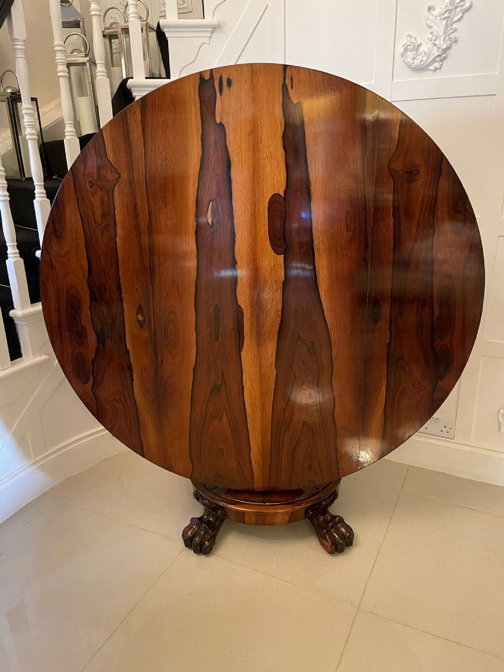 Outstanding Quality Antique William IV Circular Rosewood Centre Table 