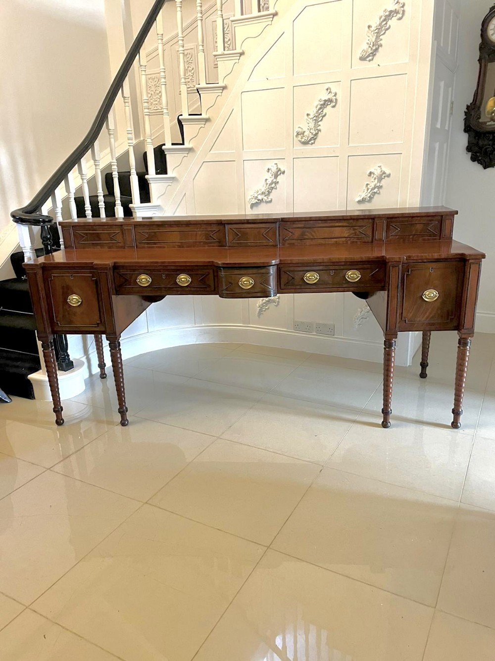 Superb Quality Large Antique George III Figured Mahogany Sideboard 