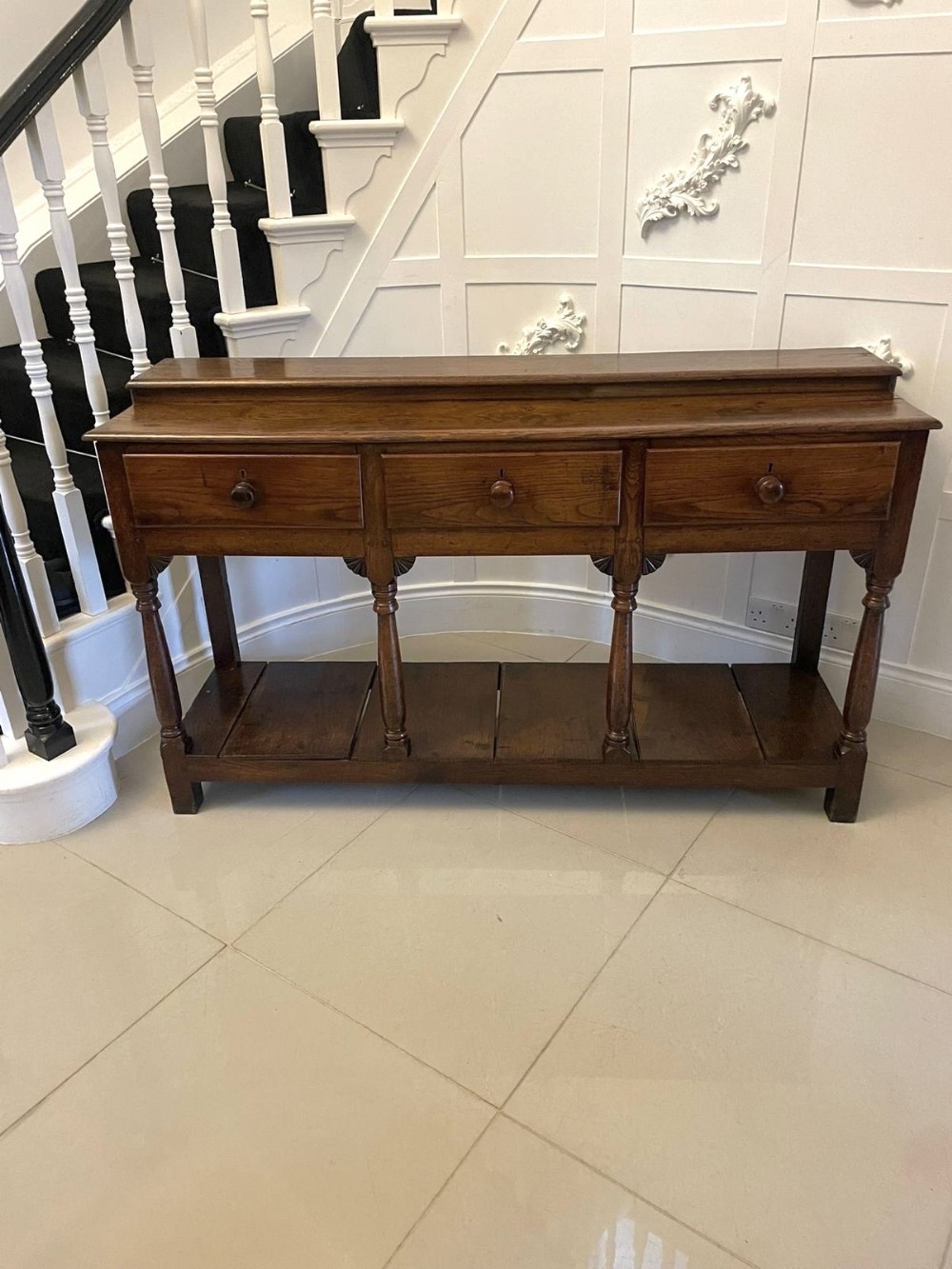 Antique George III Quality Oak Dresser Base